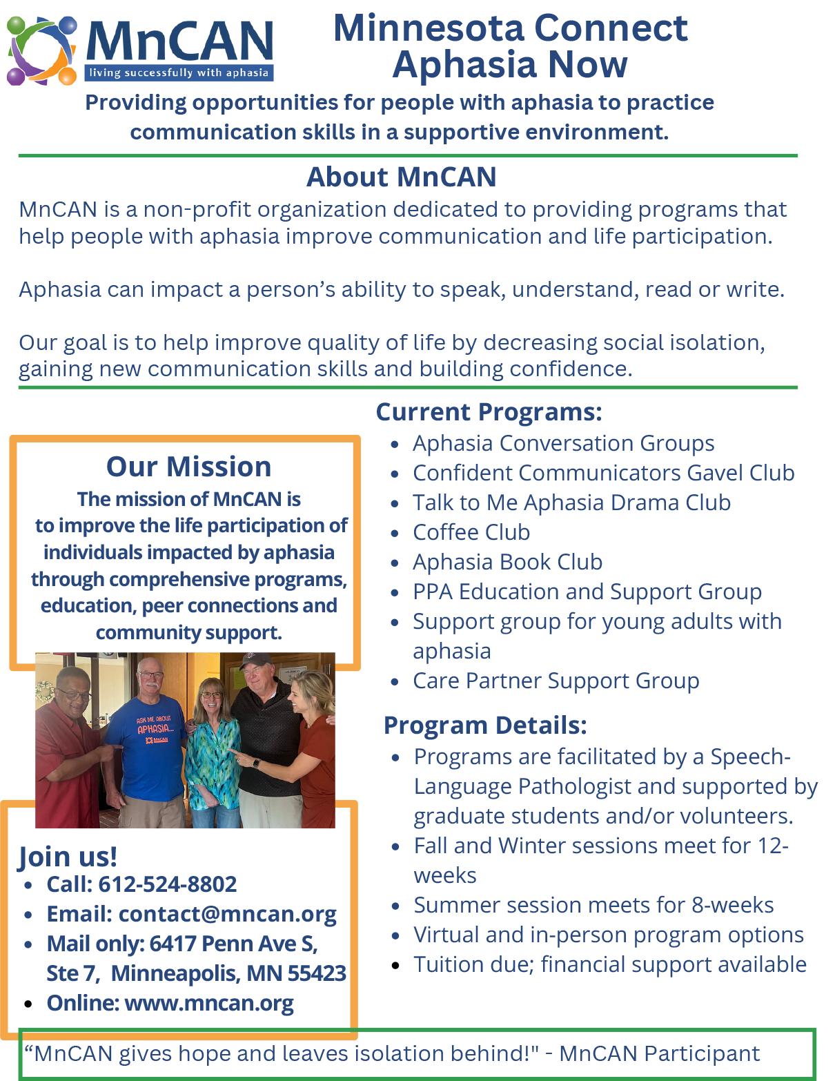 MnCAN one-page brochure preview