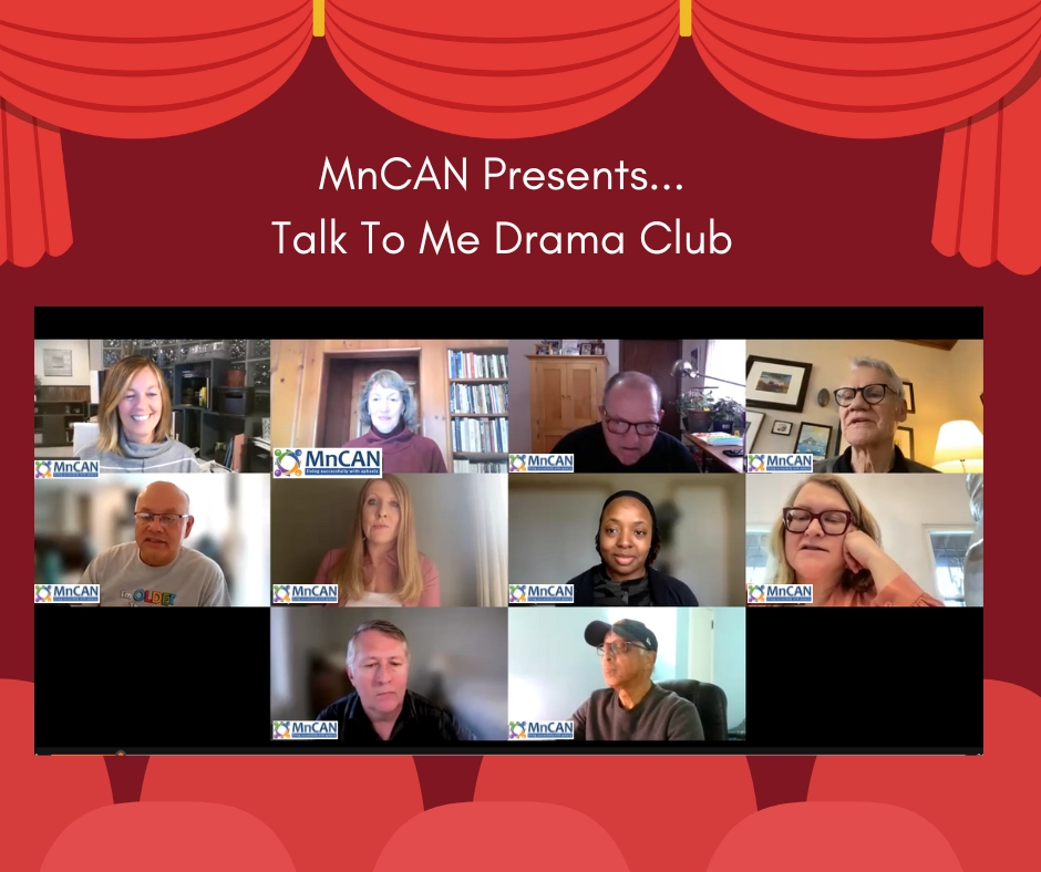 MnCAN presents Talk to Me drama club Zoom shot
