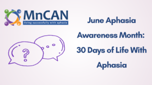 30 days of life with aphasia banner
